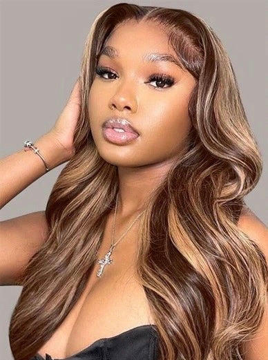 Honey ombré Body wave transparent lace