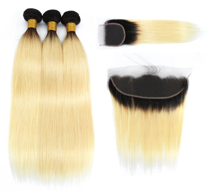 1B/613 straight bundles with 13x6 frontal or 4x4 closure